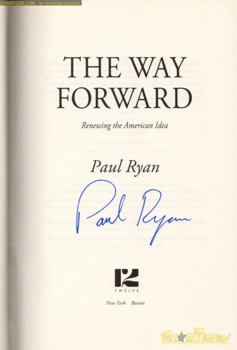 Paul Ryan autograph collection entry at StarTiger