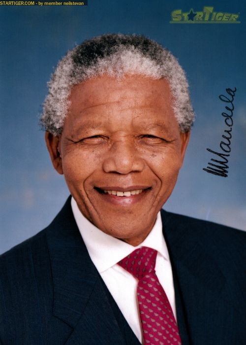 Nelson Mandela autograph collection entry at StarTiger