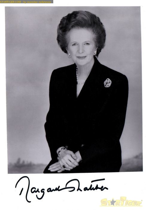 Margaret Thatcher Autograph Collection Entry At Startiger